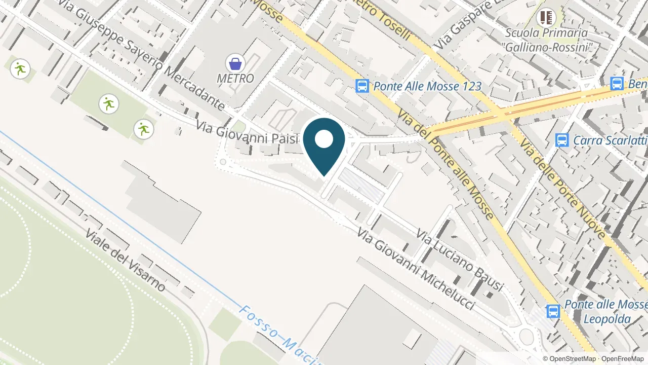 Map of Centro Medico Symcro, Via Vittorio Gui, 3, Florence